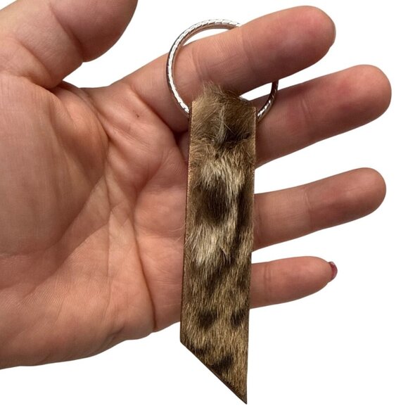 Authentic leopard skin Keychain Keyholder car keyholder OS - Picture 3 of 3